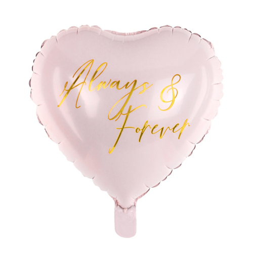 Folieballon hart roze Always & Forever (45cm)