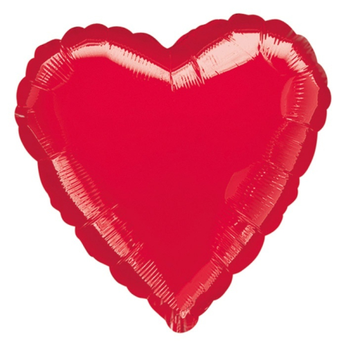 Folieballon hart rood (43cm)