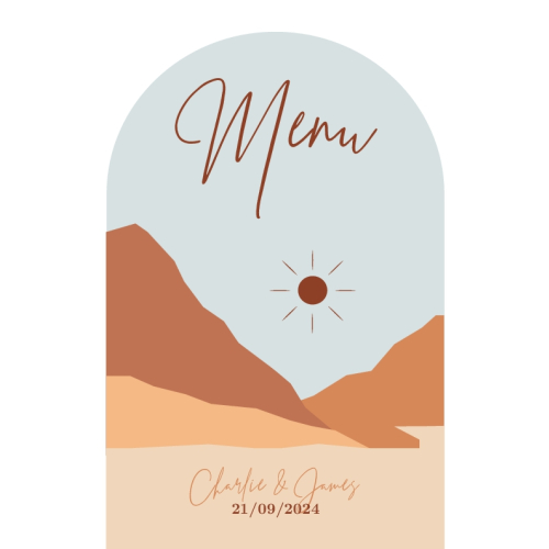 Mountain Love menukaart staand enkel