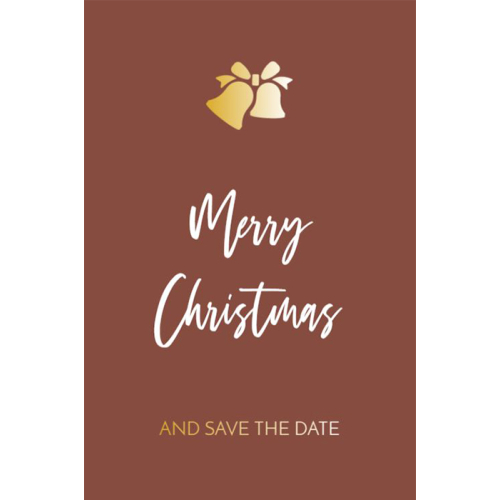 Folie save the date kaart kerst minimalistic staand