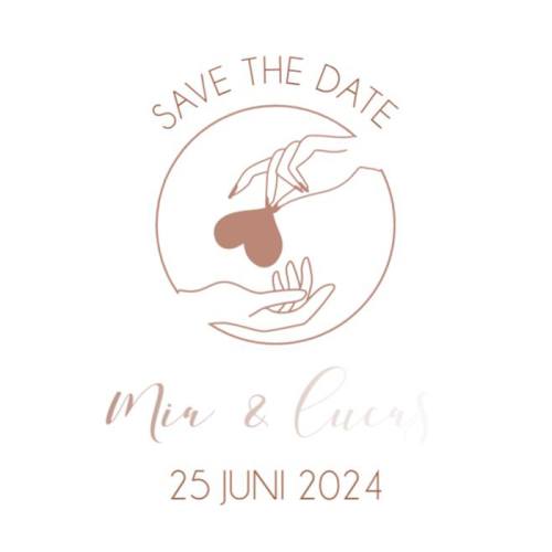 Folie save the date kaart forever together vierkant
