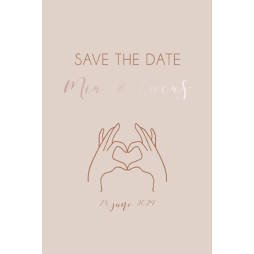 Folie save the date kaart forever together staand
