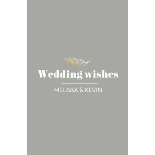 Folie wedding wishes kaart gold leaf staand enkel