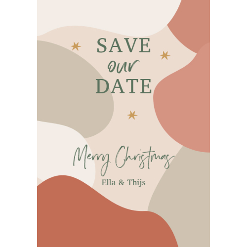 Kerst abstract save the date kaart staand enkel