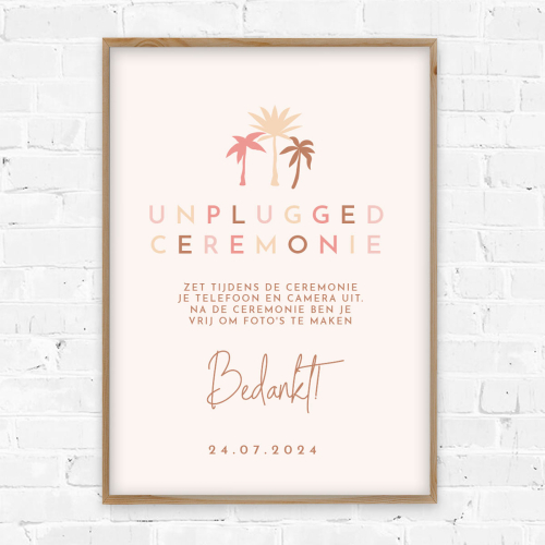 Poster Summer glow unplugged bruiloft