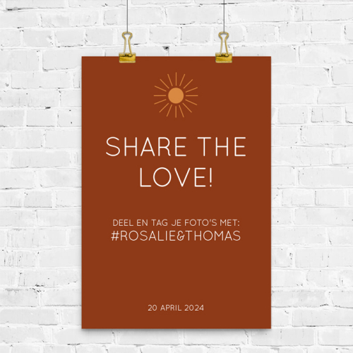 Poster hashtag Rustic love