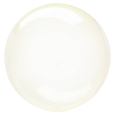 Orbz folieballon Clearz Crystal geel (40cm)