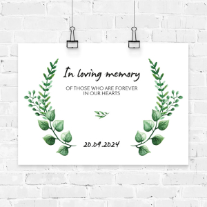 Poster touch of nature in loving memory