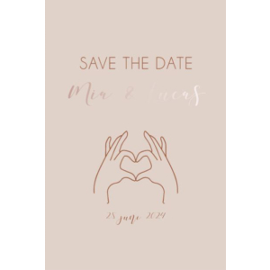 Folie save the date kaart forever together staand