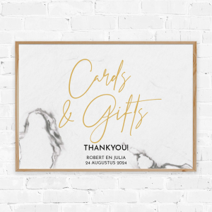 Poster cards en gifts marble chique gold