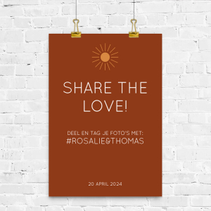Poster hashtag Rustic love