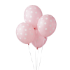 Ballonnen met stippen lichtroze-wit (6st)