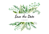 Touch of nature save the date kaart liggend enkel