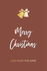 Folie save the date kaart kerst minimalistic staand