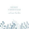 Kerst minimalistic save the date kaart vierkant enkel