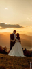 Folie bedankkaart pastel wedding roze panorama staand enkel