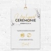 Poster unplugged ceremonie marble chique gold