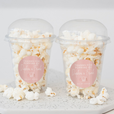 Popcorn beker Summer glow trouwbedankje