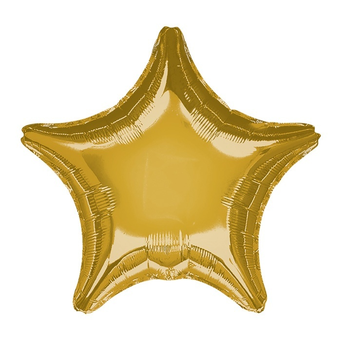 Folieballon ster goud (48cm)