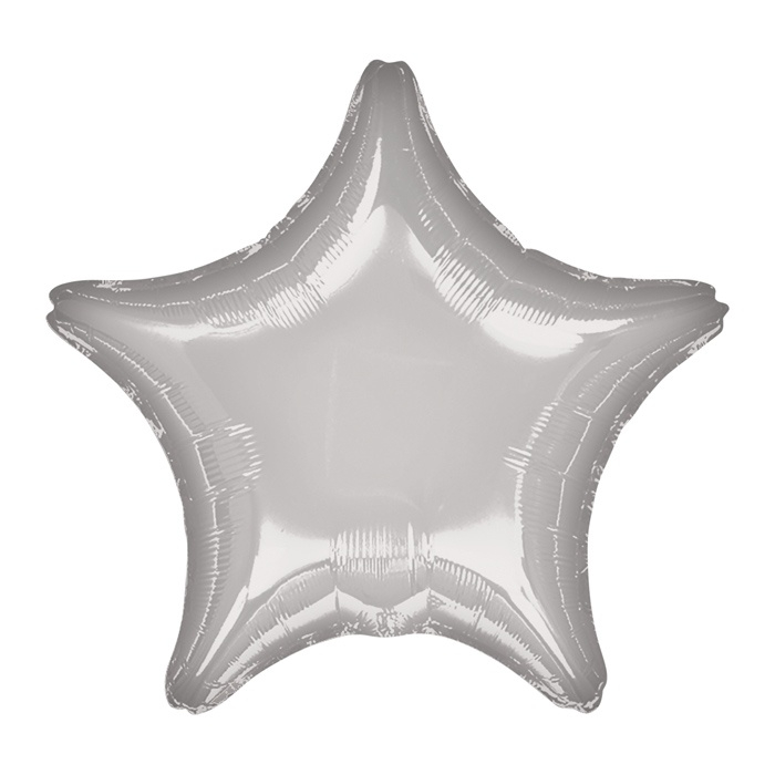 Folieballon ster zilver (48cm)
