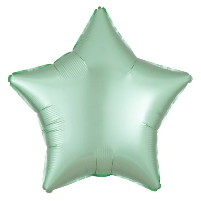 Folieballon Satin Luxe ster mint (43cm)