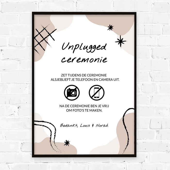 Poster unplugged ceremonie Cosmic Love