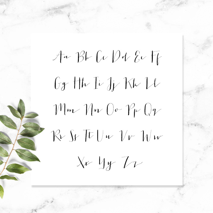 Glazen enveloppendoos geometrisch eucalyptus met namen font