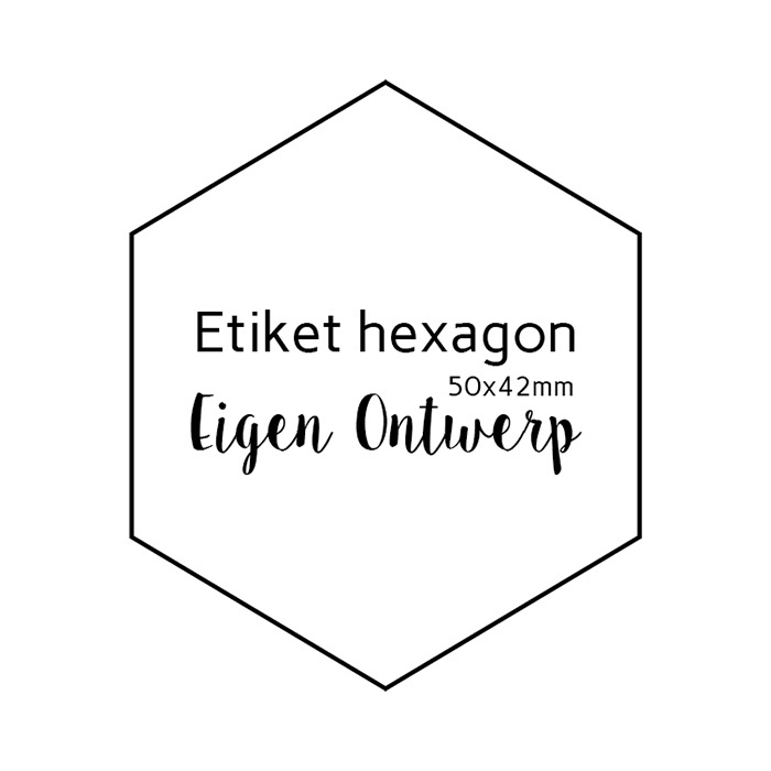 Etiket Hexagon eigen ontwerp