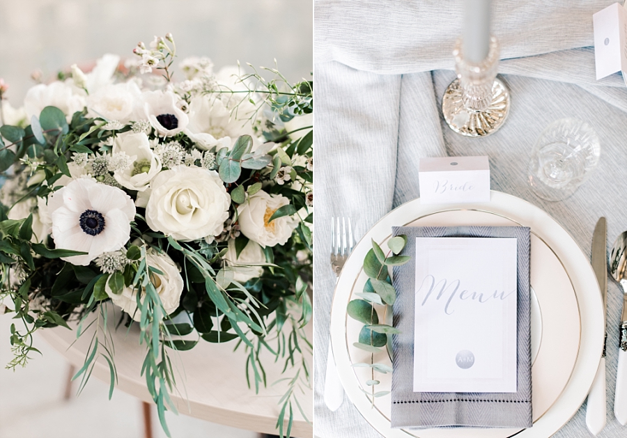 Inspiratie: marble, metallic & botanical bruiloft met een zwangere bruid